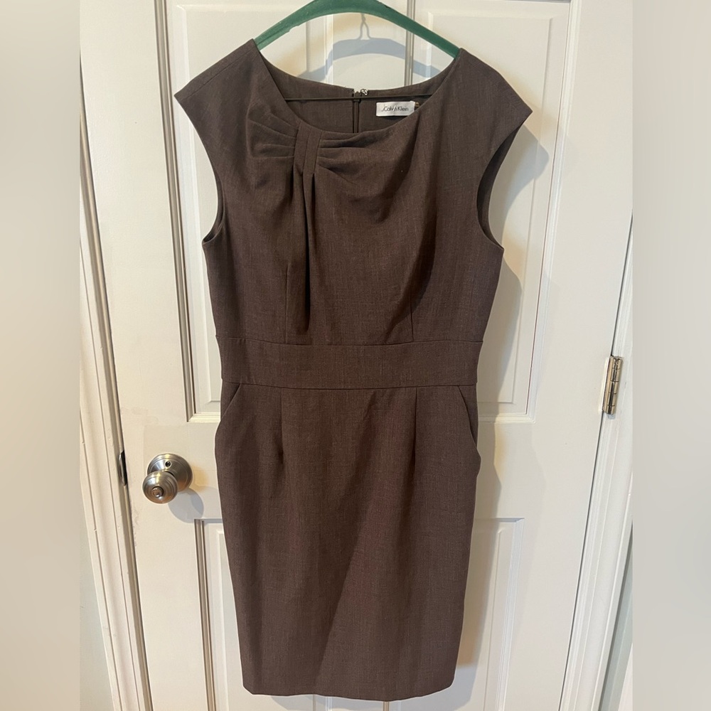 Calvin Klein dress 
Size 8 
Color: Greyish Brown